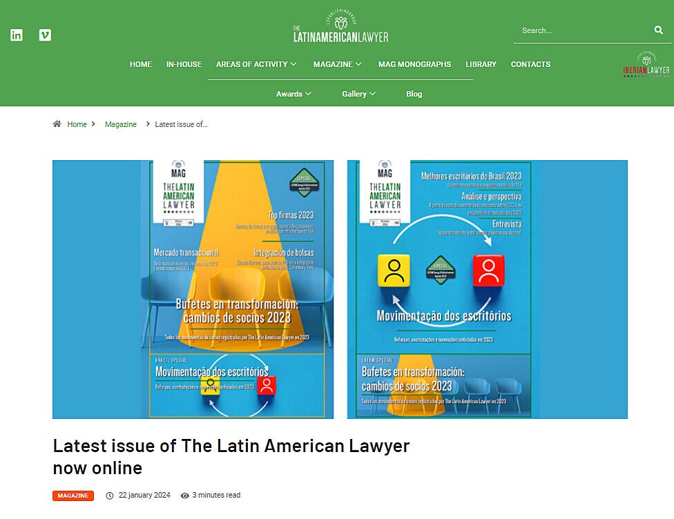 Latest issue of The Latin American Lawyer now online